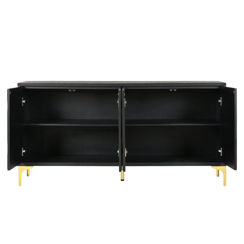 Modern Sideboard Buffet Cabinet With Handleless Press To Open Design With 4 Doors