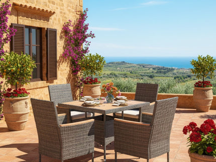 5 Piece Patio Dining Set With Table