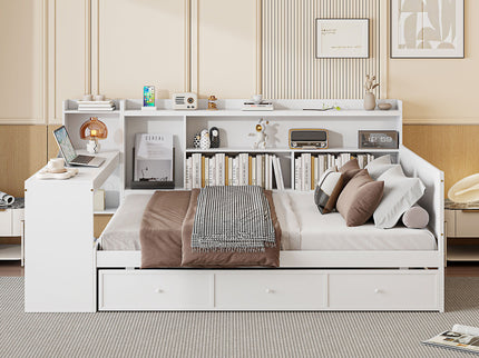 Daybed With 3 Drawers USB Ports And Desk