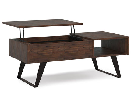 Lowry - Lift Top Coffee Table - Distressed Charcoal Brown