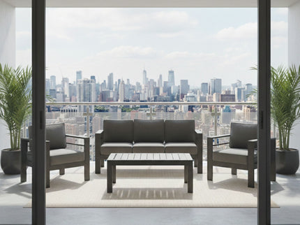 Outdoor Patio Set All-Weather With Thick Cushions
