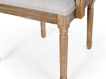 Elegant French Country Style Dining Chair With Cane Backrest