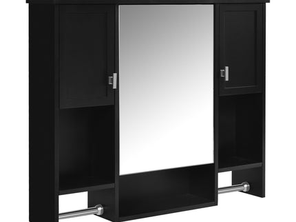 Wall Mounted Bathroom Storage Cabinet With Mirror, Medicine Cabinet With Towel Bar