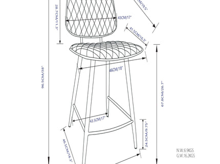 Raya - Upholstered Counter Height Stool (Set of 2)