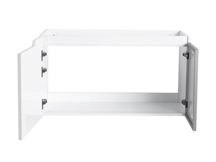36" (35 1 / 4") Wall Mounted Bathroom Vanity, Cabinet With Half Door (Excluding Sink) - Glossy White