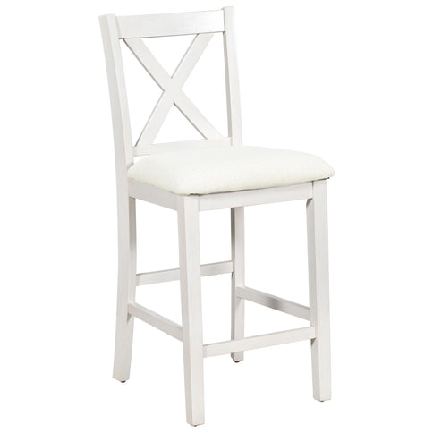 5 Pieces Counter Height Rustic Farmhouse Dining Room Wooden Bar Table Set With 2 Stools And 2 Chairs