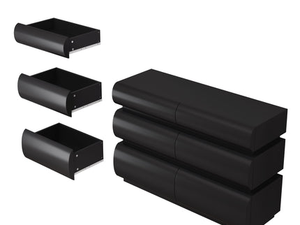 Minimalist Modern 6 Drawer Dresser, Handle Free Design With Wide Storage