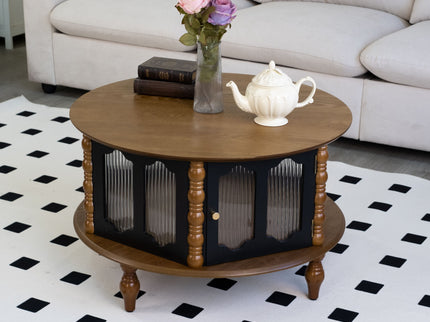 Round 3 Door Storage Coffee Table For Living Room
