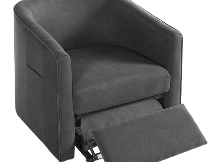 Power Lift Recliner Barrel Shape Reclining Chair With Footrest And Side Pocket