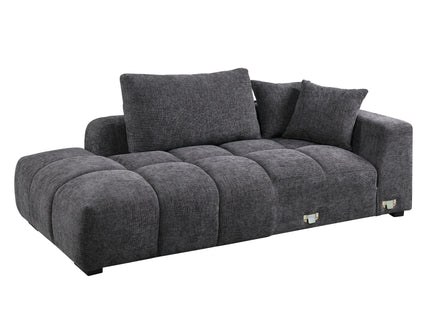 Chosen - Sectional Sofa With Toss Pillows With 2 Chaises With Ottoman - Gray