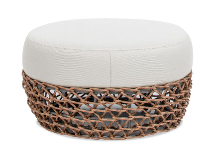 Willow - Round Upholstered Patio Ottoman
