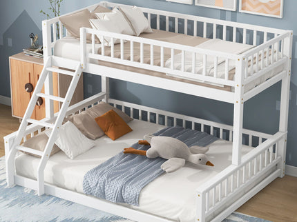 Bunk Bed With Ladder And Guardrails
