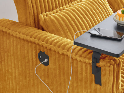 Pull Out Sofa With Movable Tabletop And USB Ports