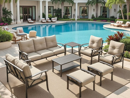 Patio Furniture Set & Coffee Table For Backyard