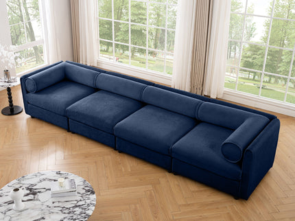 Stylish Sofa With Storage Seat And Cylindrical Backrest