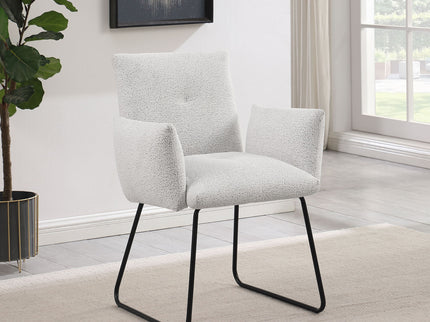 Donica - Upholstered Dining Arm Chair (Set of 2) - Light Gray