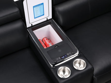 Nova - Sectional With Bluetooth Speaker, LED And Lifting Wine Cabinet