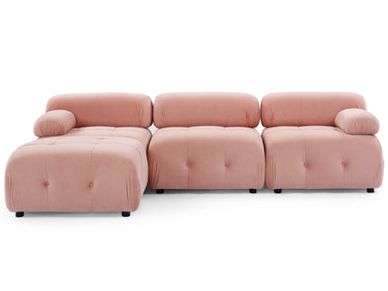 Modular Sectional Sofa, Button Tufted Design With Diy L-Shaped Layout, Reversible Ottoman