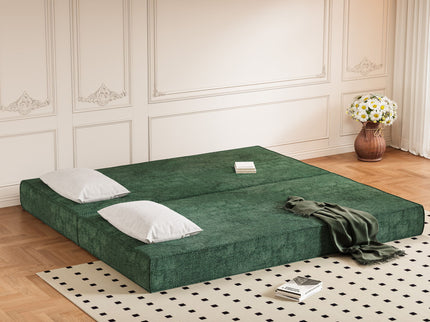 3 Seat Folding Floor Couch & King Size Bed Mattress