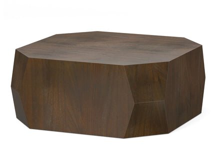Eisley - Coffee Table With Geometric Design, - Walnut