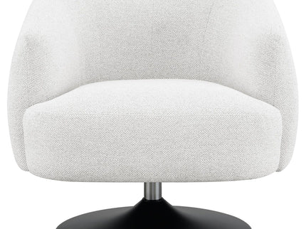 Upholstered Swivel Accent Chair, 360 Degree Rotation - Beige