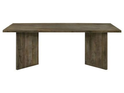 Roman - Rectangular Double V Leg Dining Table - Brown