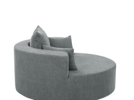360° Swivel Accent Barrel Chair With 3 Removable Pillows For Living Room
