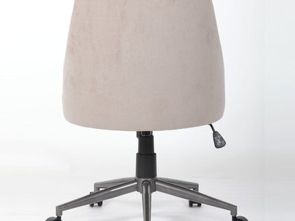 Enveloping Bucket Back Swivel Computer Chair For Home Decor - Beige