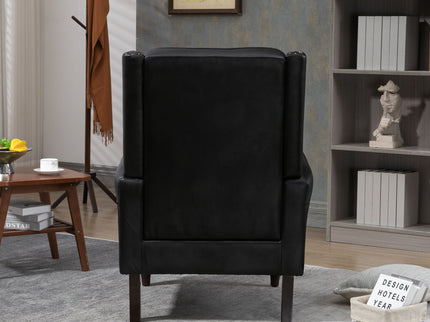 Modern Accent Armchair With Sturdy Wood Legs