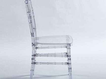 Dining Chair With Plastic Seat, Welding Chair (Set of 4) - Transparent