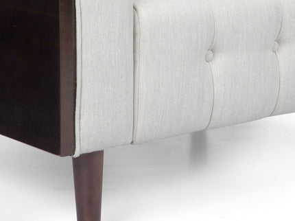 Contemporary Mid-Century Charm 3 Seater Sofa With Button Tufted Waffle Stitching