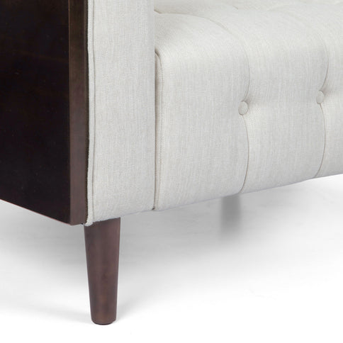 Contemporary Mid-Century Charm 3 Seater Sofa With Button Tufted Waffle Stitching