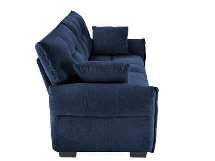 Modern Sofa & Pillows, Textured Cover, High Rebound Cushions
