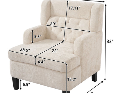 Modern Tufted Upholstered Accent Chair For Living Room