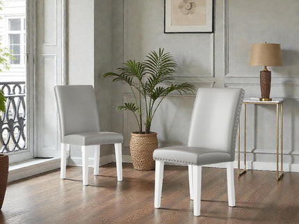 Upholstered Dining Chair With High Back Design (Set of 2)