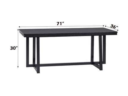 Kini - 7 Pieces Dining Room Set - Black