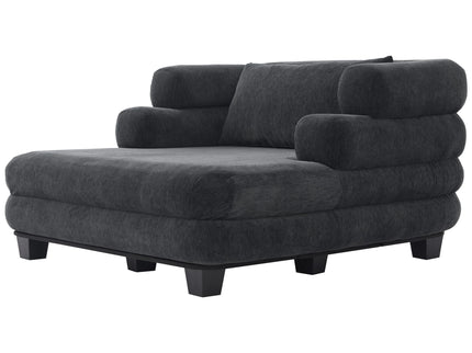 Oversized Chaise Lounge Sofa Bed With Deep Seat And Layered Armrests