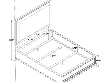 Wedner - Queen Panel Bed - Oak