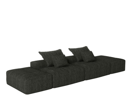 Modern Oversized Diy Combination Modular Sectional Sofa With Pillows