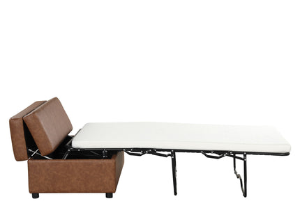 Twin Size Folding Ottoman Sleeper Bed With Mattress Convertible Guest Bed