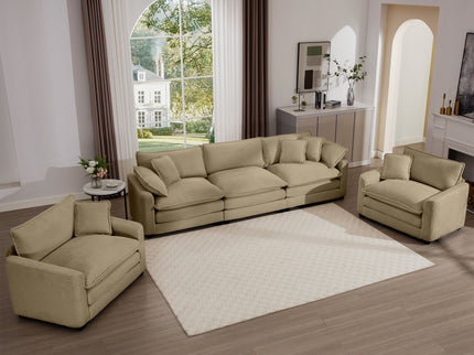Elegant Oversized Sectional Sofa Set With Deep Seats And Flexible Layout