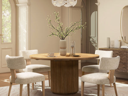 Louise - Split Back Upholstered Dining Side Chair (Set of 2) - Travertine Beige