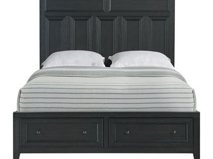 Storage Bed With Panel Headboard And Spacious Footboard Drawers