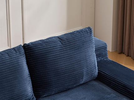 Comfortable Deep Seat Loveseat Sofa Bed, Reversible Cushion With Pillows
