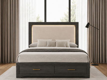 Colorado - Bed With Upholstered LED Headboard