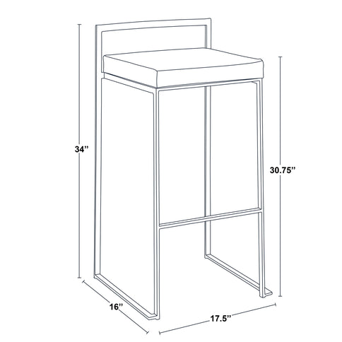 Fuji - Contemporary And Elegant Design Stackable Barstool