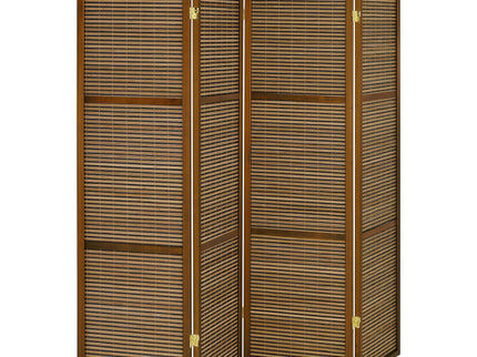 Kenabi - 4 Panel Room Divider Folding Screen - Walnut