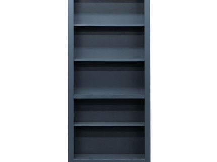 5 Shelf Bookcase - Blue Denim / Whiskey