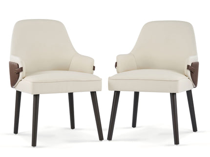 Indoor Dining Chair (Set of 2) - Beige / Brown