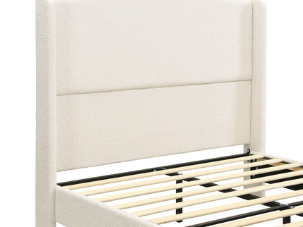 Platform Bed Frame With Tall Headboard And High Footboard